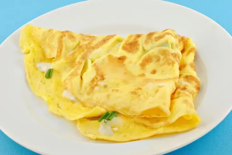 omelet ყველით ნახშირწყლებისგან თავისუფალი დიეტისთვის